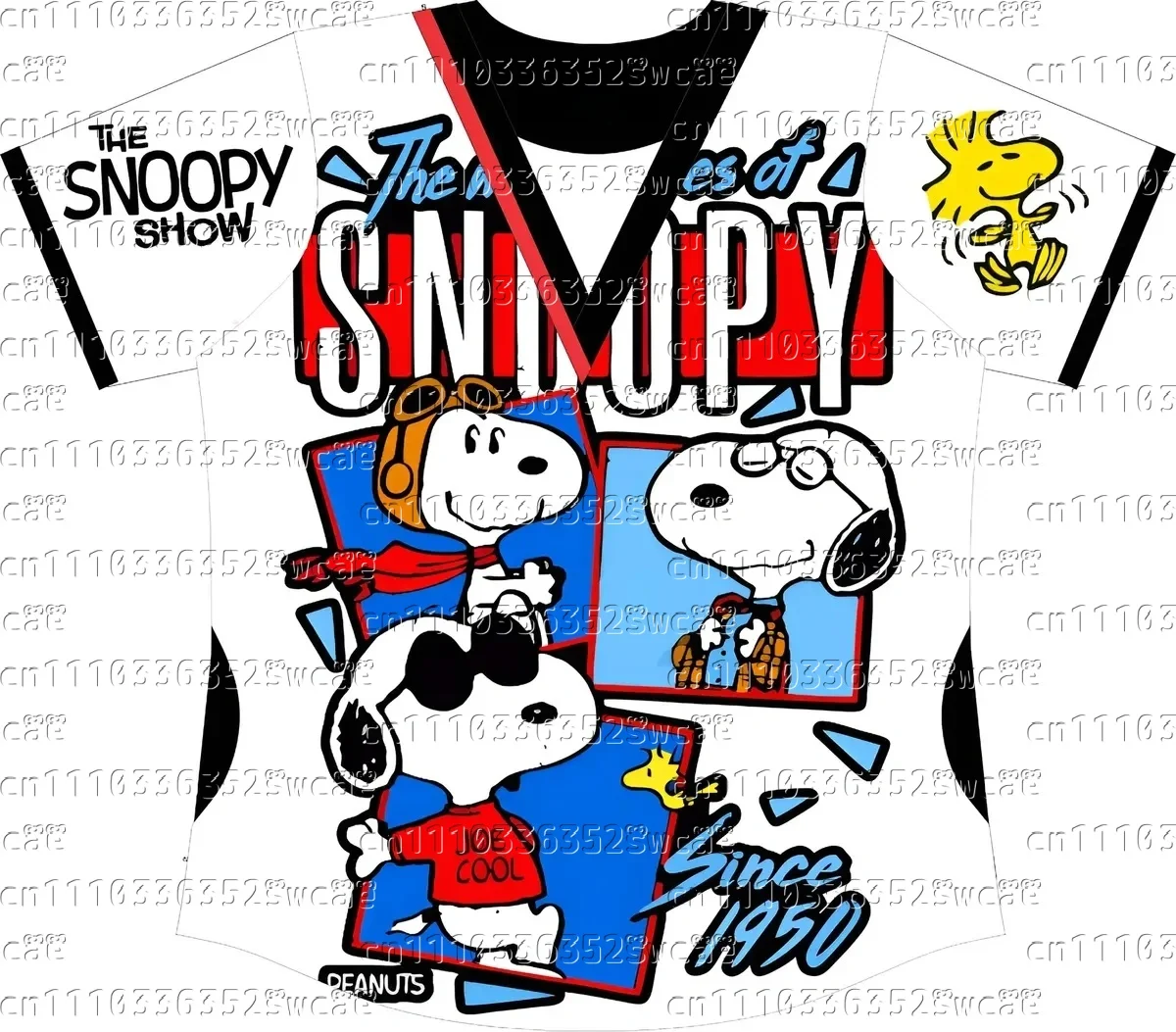 Camiseta de Gran Tamaño con Temática de Snoopy de la Marca Potdemiel, Camiseta de Verano para Adultos, Camiseta Familiar a Juego 2026