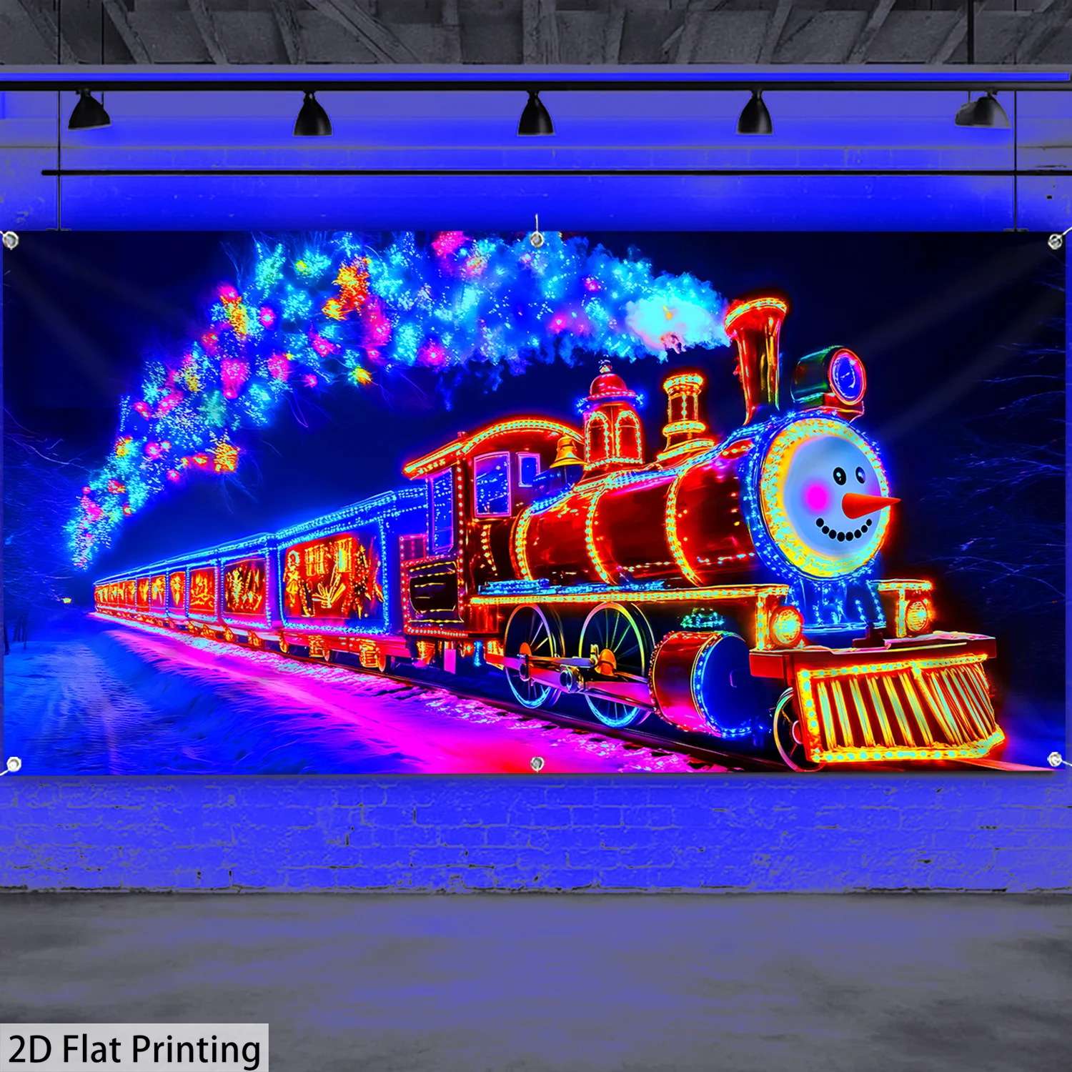 خطة ثنائية الأبعاد، قطعة واحدة، ديكور باب المرآب الرومانسي لعيد الميلاد المجيد، ديكور عطلة متعدد الأغراض #3