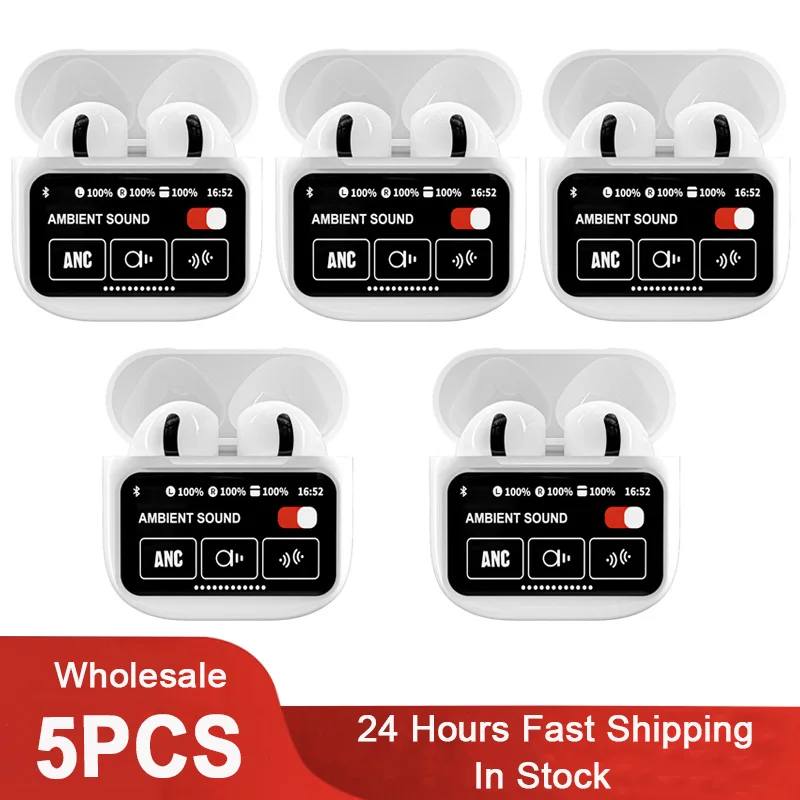 5Pcs/Lot A11 Pro Wireless Bluetooth Earphone Sports Stereo Bass Headphone Noise Reduction Headset TWS Touch LED Screen Earbuds