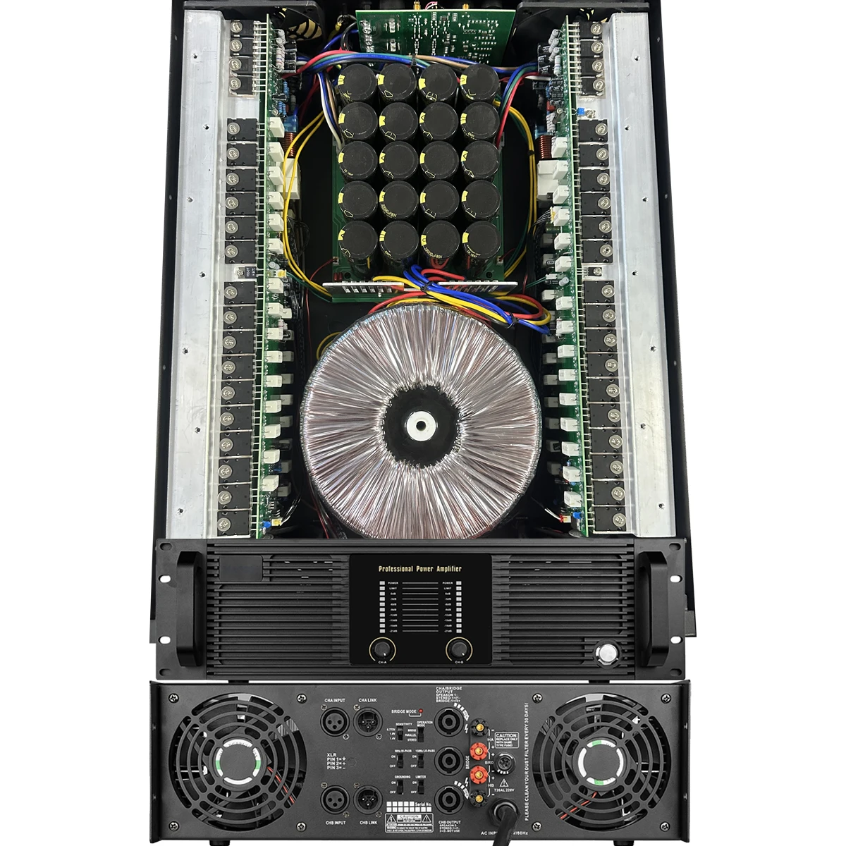 Power Amplifier for Outdoor Concerts Line Array Speakers 3U 2x3400W 4ohm 1800W 8ohm  Professional High Power Amplifier Audio