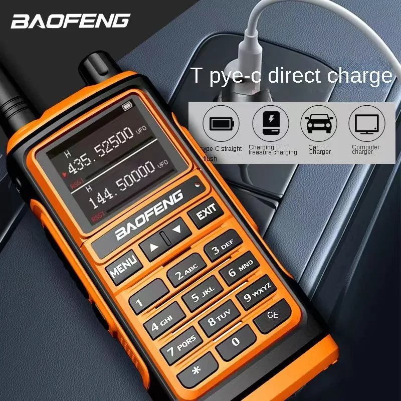 BAOFENG-walkie-talkies UV-17L de todas las bandas, 5W, versión actualizada, UV17, Radio portátil, am, fm, frecuencia de copia con un clic