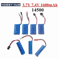 14500 1S 2S 3.7V 7.4V 1600mAh Li-ion Battery For Electric Toys water bullet gun toys accessory Battery with SM JST SM3P SM4P