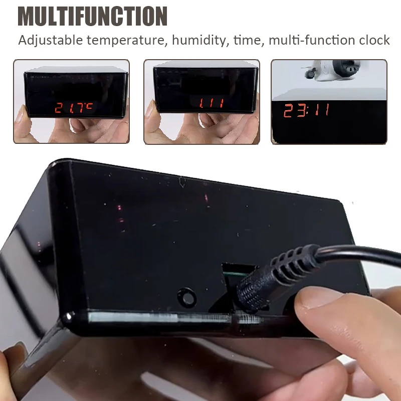 Creative Clock Magnetic Suspension Airplane Alarm Clock Floating Airplane Desktop Ornaments Technology Toys Kid Birthday Gifts