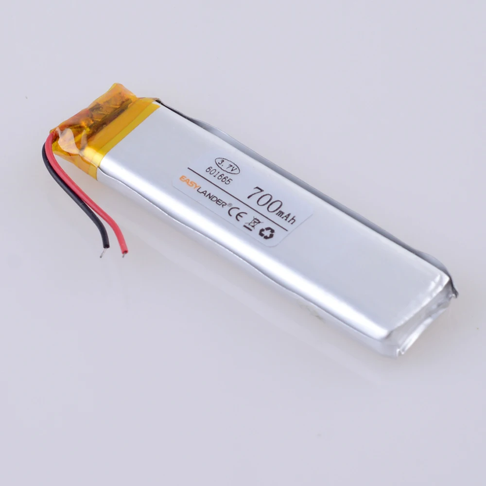 601665   Batería recargable LiPo de polímero de litio de 3,7 V y 700mAh para altavoz con luz LED, juguetes, pluma grabadora de voz 061665 601663 061663