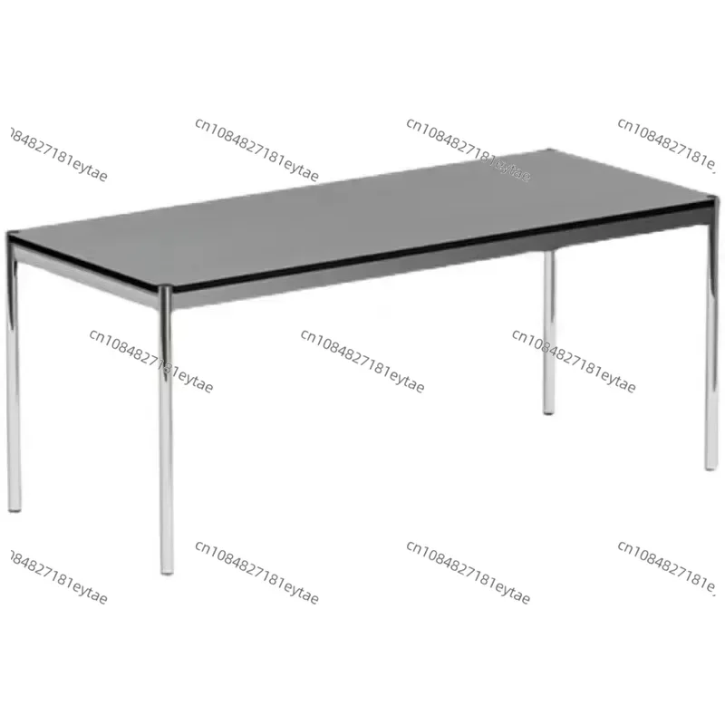 Medieval style office desk computer desk writing desk ins Bauhaus rectangular conference table stainless steel table legs