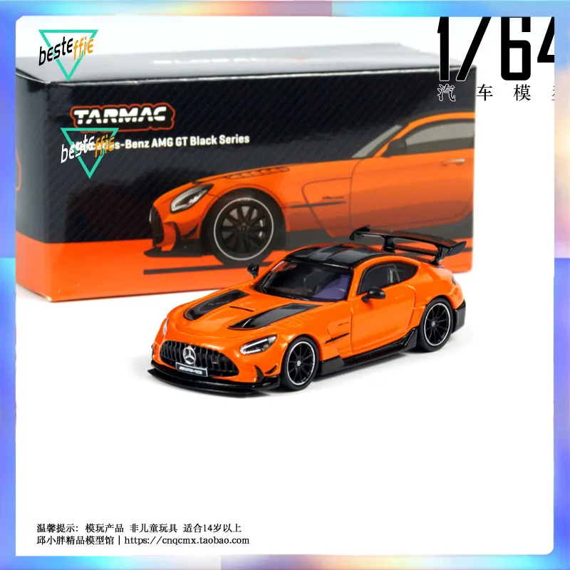 Benz Amg Gt Black Series Alloy Car Model, Simulação Display, Boy Collection, Aniversário Toy Gift, Tarmac Works, 1:64