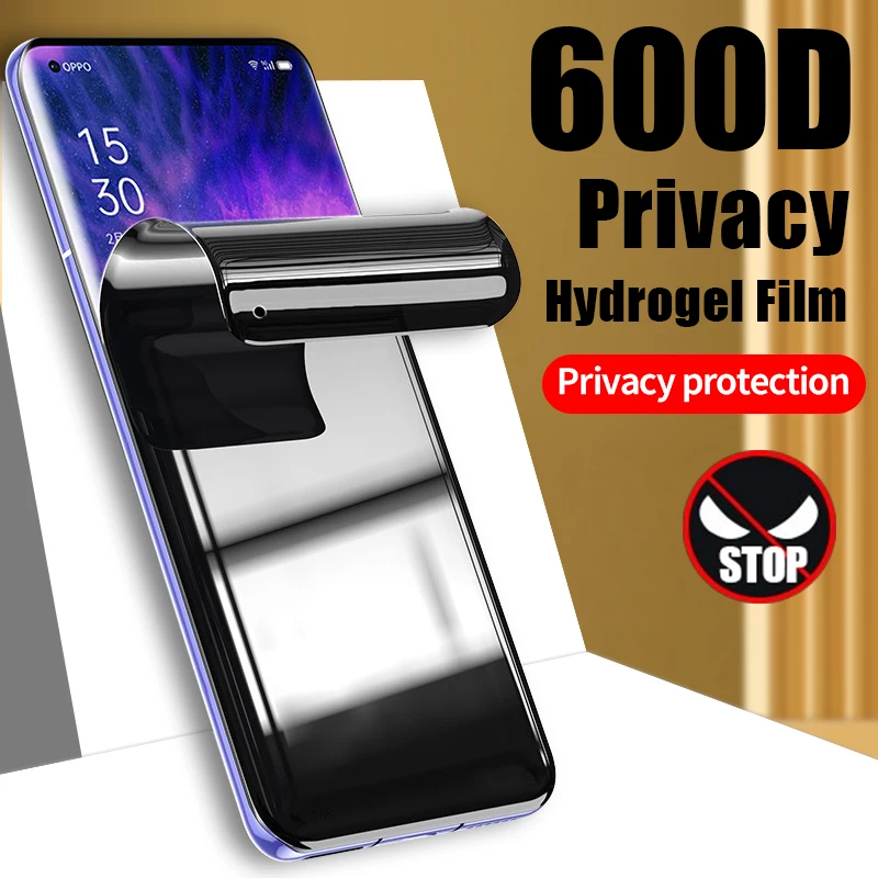 

Privacy Full Curved Screen Protector for Oppo Find X5 X6 Pro Hydrogel Film for Realme GT Explorer Master GT Neo2T Anti Spy Film