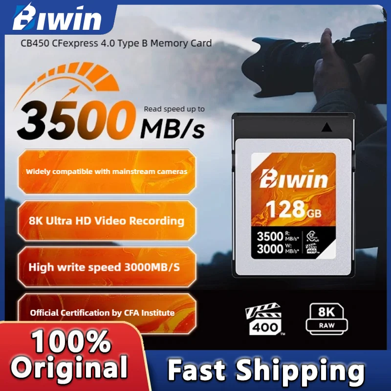 

BIWIN CB450 Professional Camera Cards: 256G 128G 512G CFexpress Type B Memory Cards