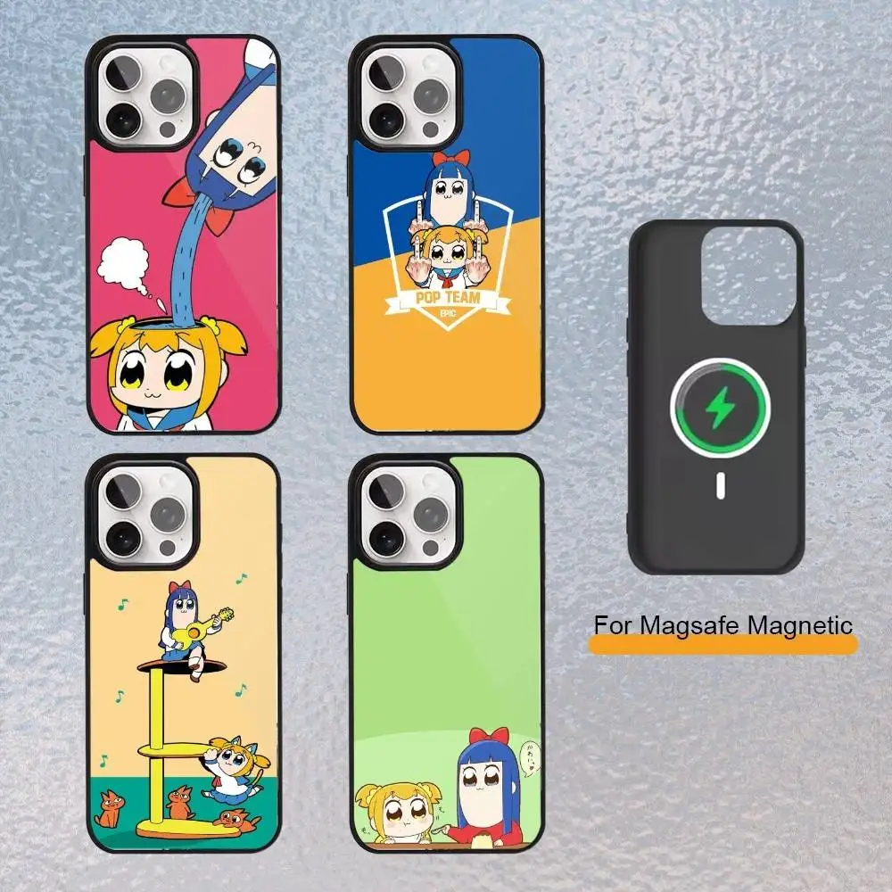 

P-Popuko And P-Pipimi Phone Case For iPhone Magsafe Magnetic 17,16,15,14,13,12,11 Wireless Charging cover