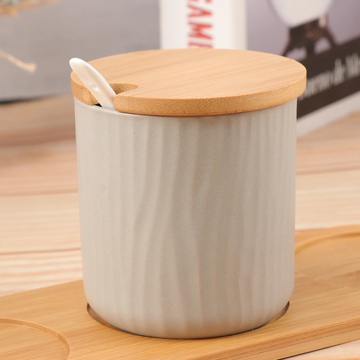 

9 .5x28.5cm Seasoning Jar Set Condiment Server Container Spice Storage Jars Pepper with Lid