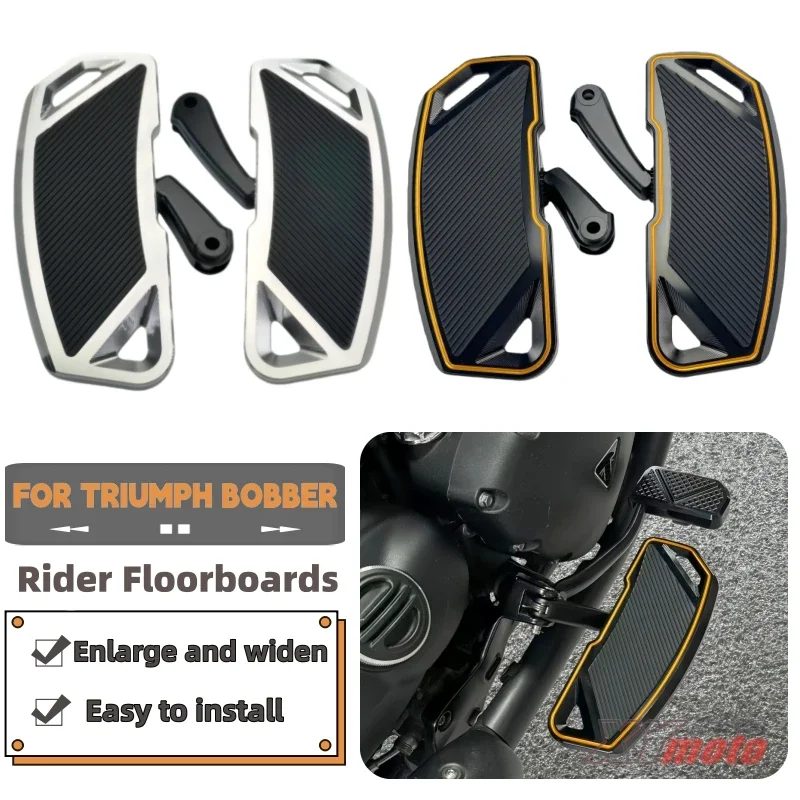 

Motorcycle accessories Rider Floorboards Driver Footboard Wide Footrest For Triumph Bonneville Bobber 2018-2025 ﻿