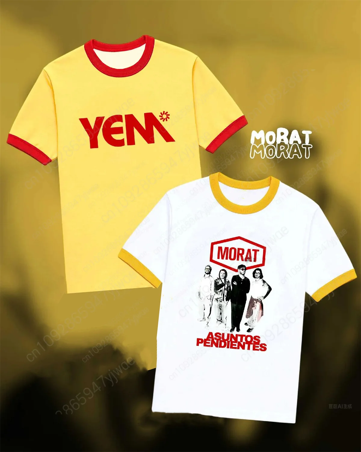 YEM Pop et musique folklorique T-Shirt Morat membre imprimé T-Shirt à manches courtes ample et confortable Fans T-Shirt d'été pour femmes