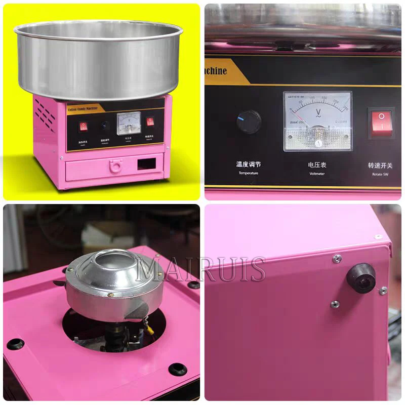 

110V/220V Commercial Sweet Cotton Candy Maker Electric Automatic Marshmallow Flower Fancy Candyfloss Sugar Floss Machine Us Eu