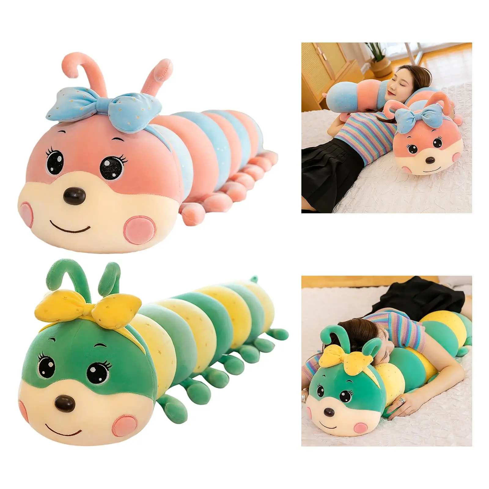 Adorável caterpillar wiggler inseto worm coxim plushie bonecas para meninas meninos aniversário