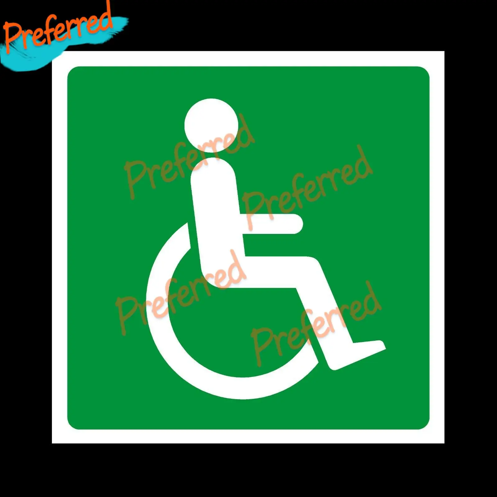 Disabled Symbol - Rigid Plastic Sign OR Sticker - Warning Signs Collection - Die-Cut Waterproof PVC