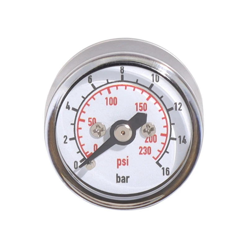 6X Scuba Diving PCP Air Mini Micro-Pressure Gauge Manometer Manometer 16Bar,1/8 NPT Thread