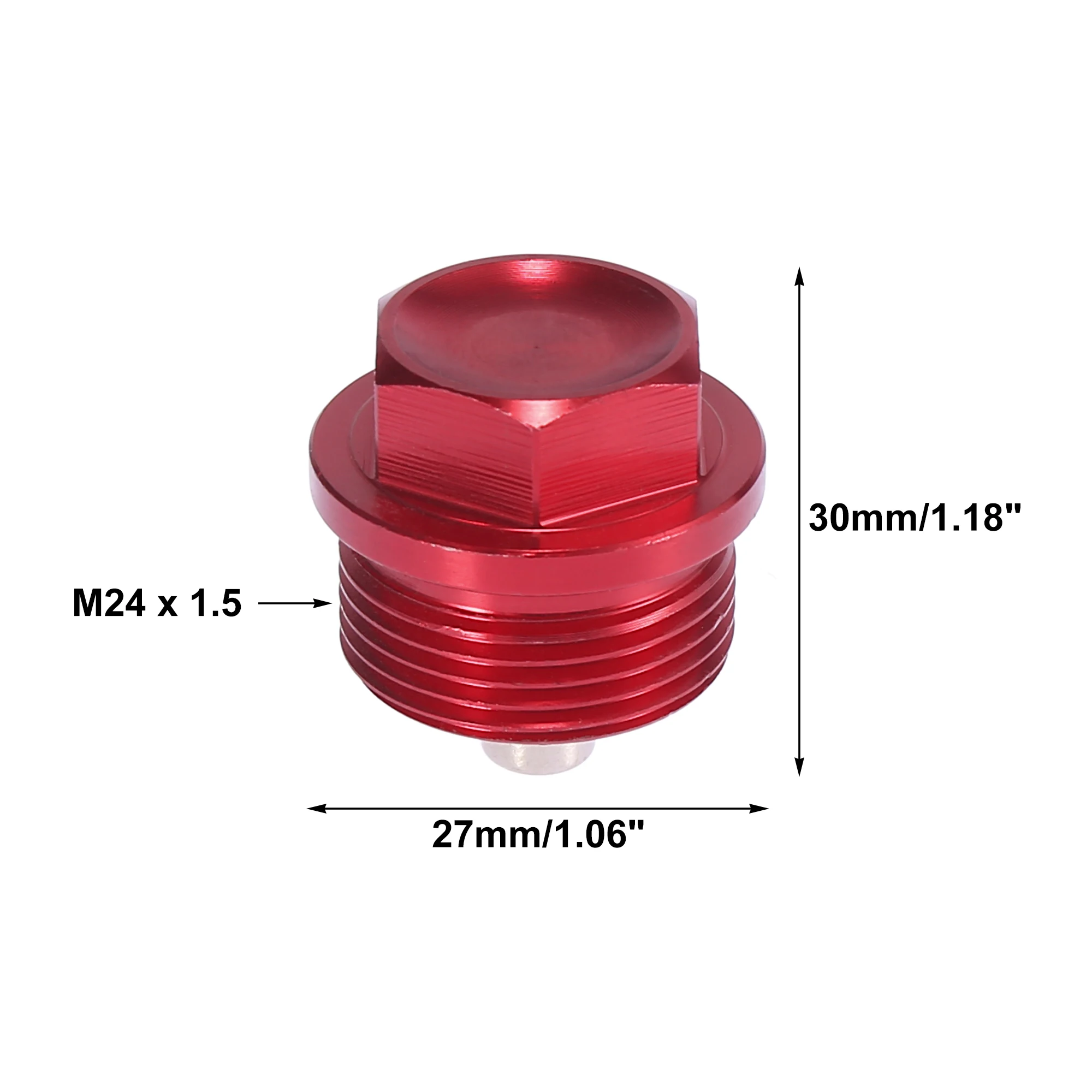 Uxcell-bujão magnético universal para drenagem de óleo, parafuso com junta, m24 x 1,5, para veículo, cárter, porca, parafuso, substituição, 1 conjunto