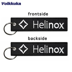 1PC 2PCS 3PCS Set Sale Helinox Both Sides Embroidery Black Cloth Tag Keychain Backpack Pendant Motorcycle Key Accessories