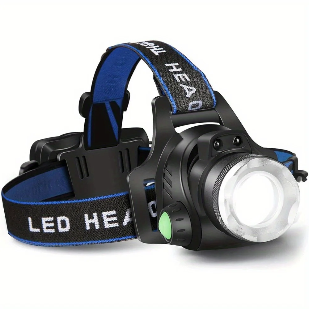 Headlamp Flashlight, USB Rechargeable Led Head Lamp, IPX4 Waterproof T004 Headlight with 4 Modes and Adjustable Headband