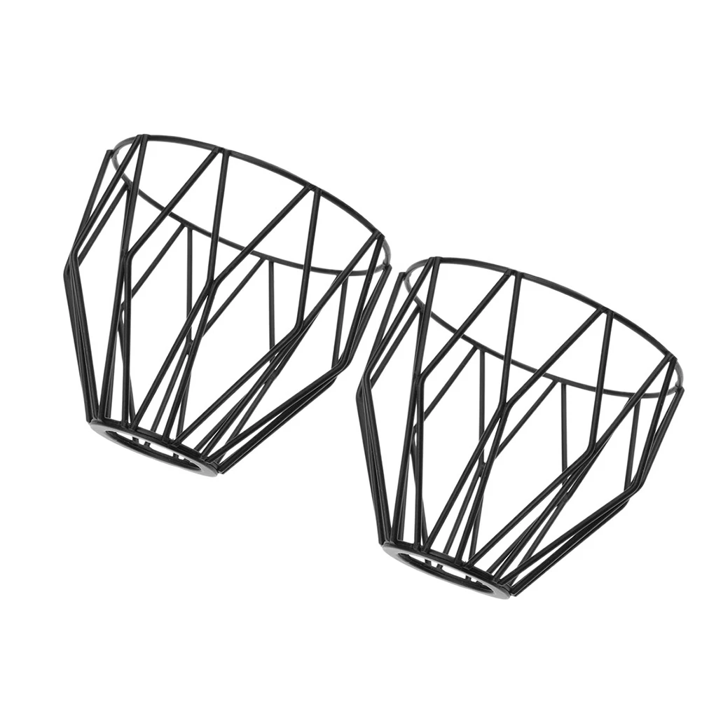 

2pcs Iron Pendant Light Shade Hanging Lamp Bulb Cage Guard Replacement For Bare Bulb Lamp Lighting Accessories Home Decor
