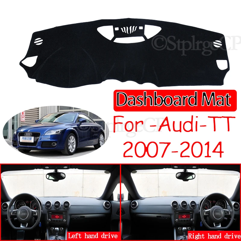 

Коврик от солнца Dashmat, аксессуары для ковров S-line 2008 2009 2010 TTS, коврик для Audi TT 8J 2007 ~ 2014 MK2, противоскользящий коврик, чехол для приборной панели