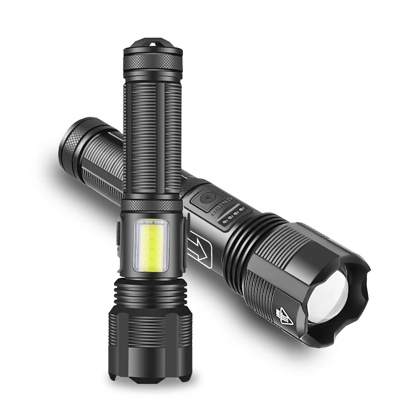 

Powerful LED Flashlight XHP50 XHP70 COB USB Rechargeable Zoomable Torch Lamp For Outdoor Adventure Camping Fishing