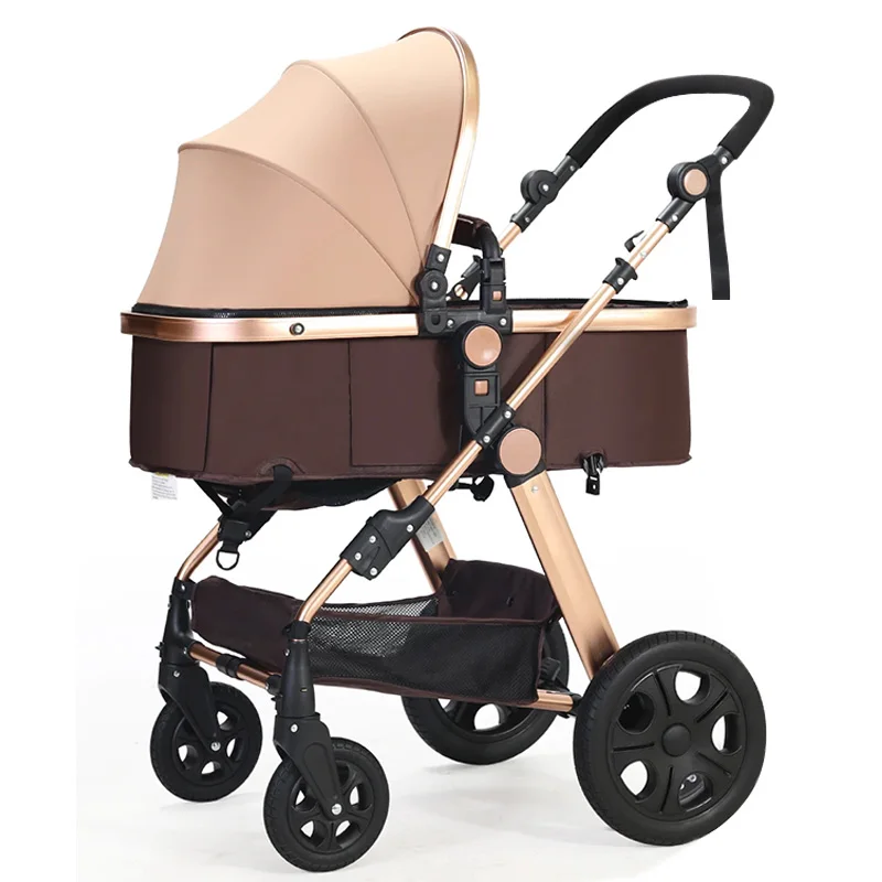 Coches Para Bebes. Baby Car Seat And Strollers Luxury Carriage Foldable Baby Stroller Pram 3 In 1 With Car Seat