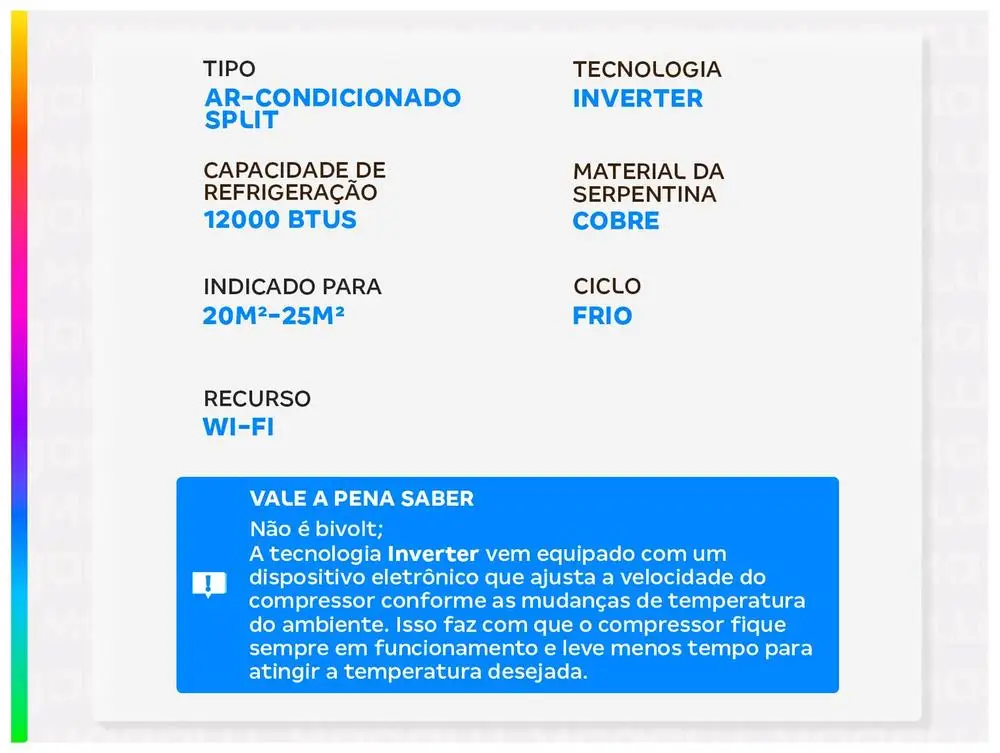 تكييف الهواء سبليت 12.000 وحدة حرارية بريطانية فيلكو انفيرتر فريو هاي وول PAC12FC INT - 220 فولت