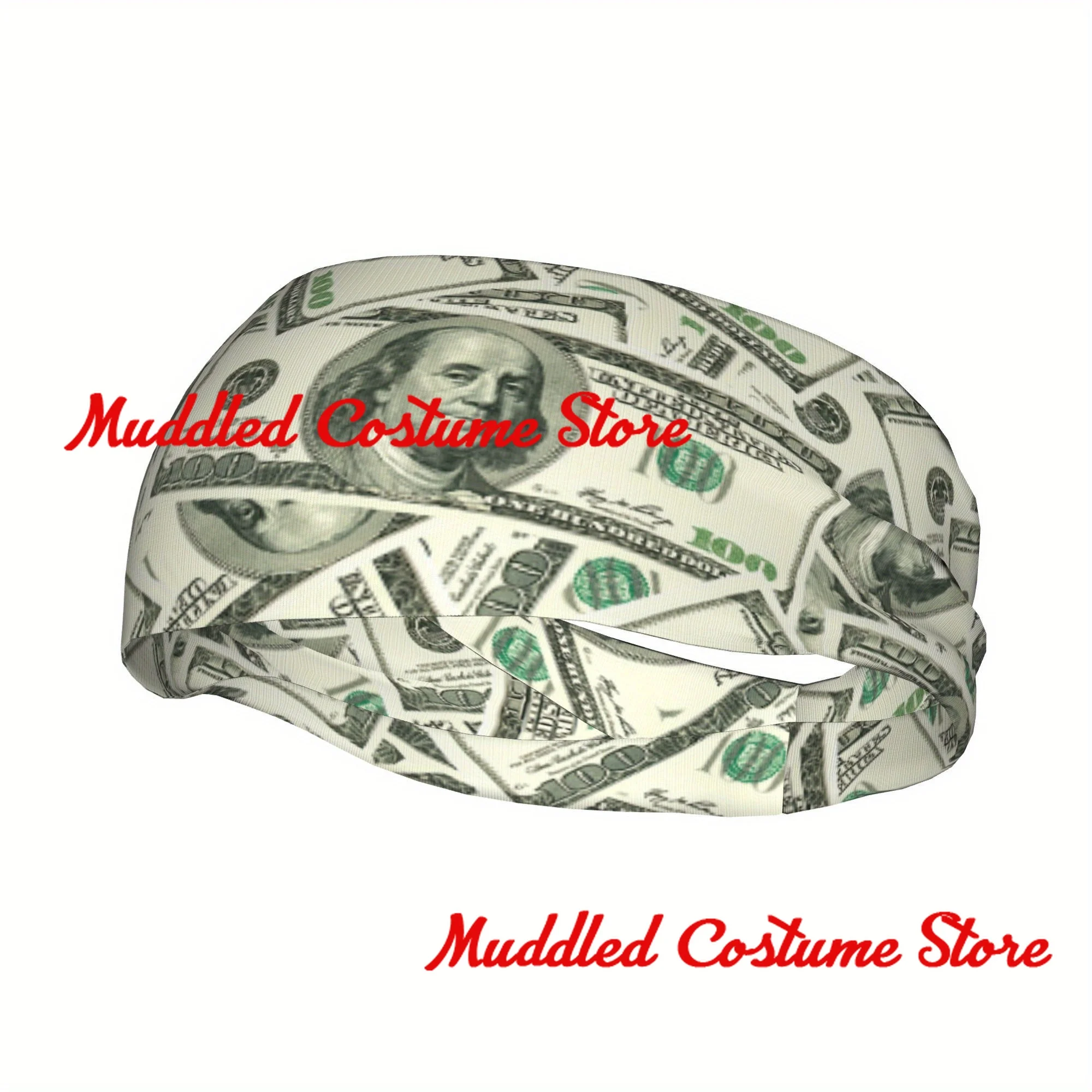 

Юмористическая спортивная повязка на голову в долларах США, повязка на голову, повязки на голову, впитывающие пот повязки на голову, подходят для бега, йоги, фитнеса