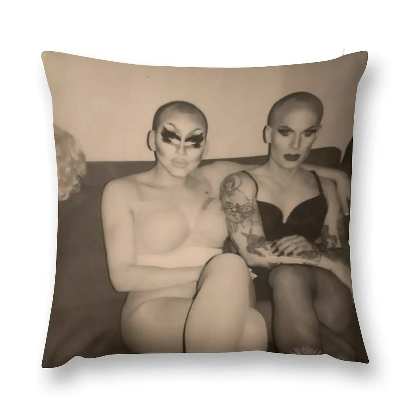 Trixie & Katya - Behind the Scenes Throw Pillow pillow cover luxury Sofa Pillow Cover Decorative Sofa Cushion