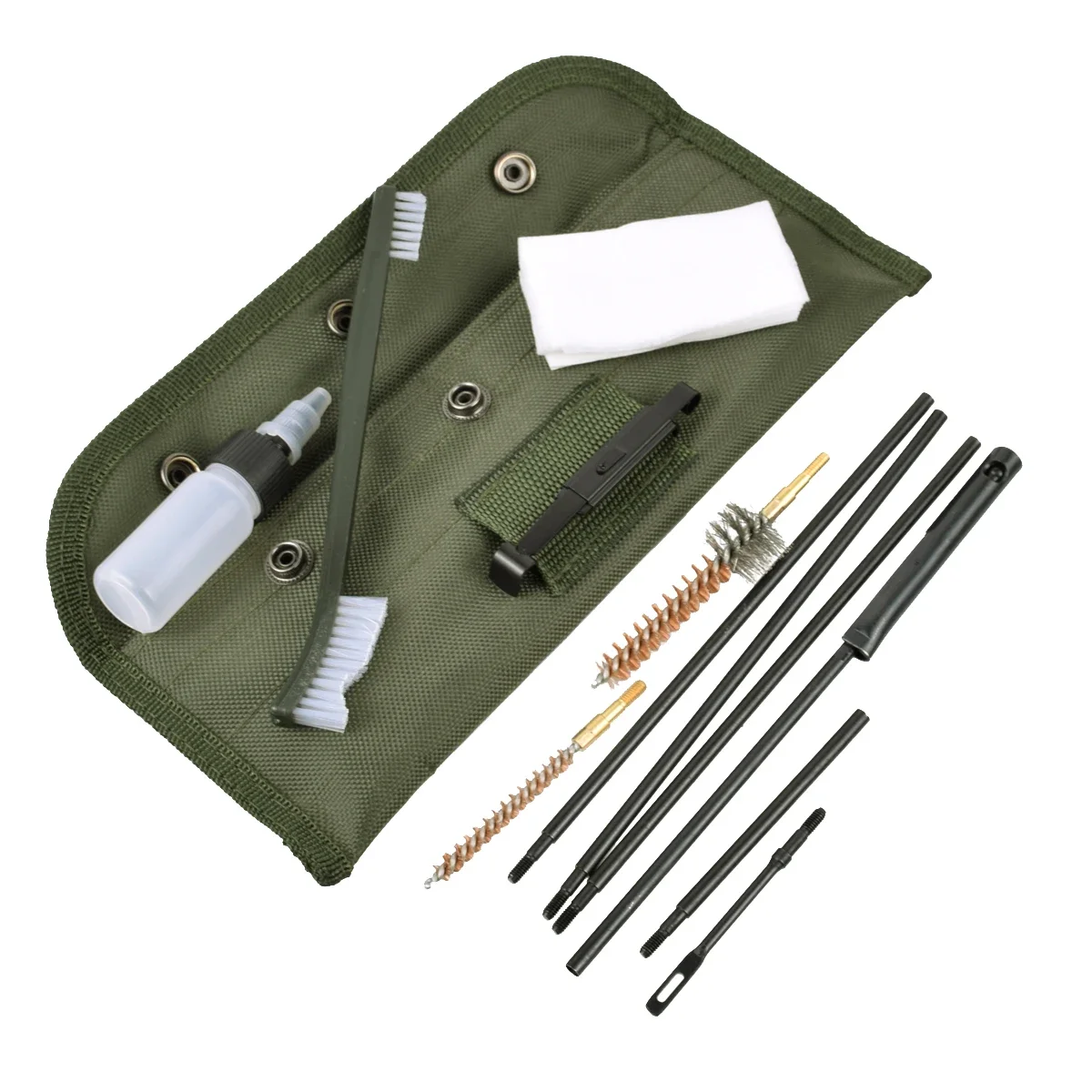 

Hunting Outdoor 10Pcs Set Nylon Pouch Gun Cleaning Kit With Brushes Rod Shotgun Pistol Cleaner For .223 .22LR Cleaning