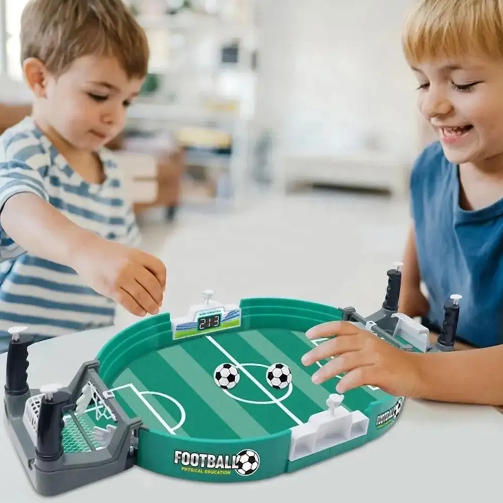 Mini Interactive Soccer Game for Kids - Tabletop Easy Install Competitive Real Football Field Game Holiday Toy