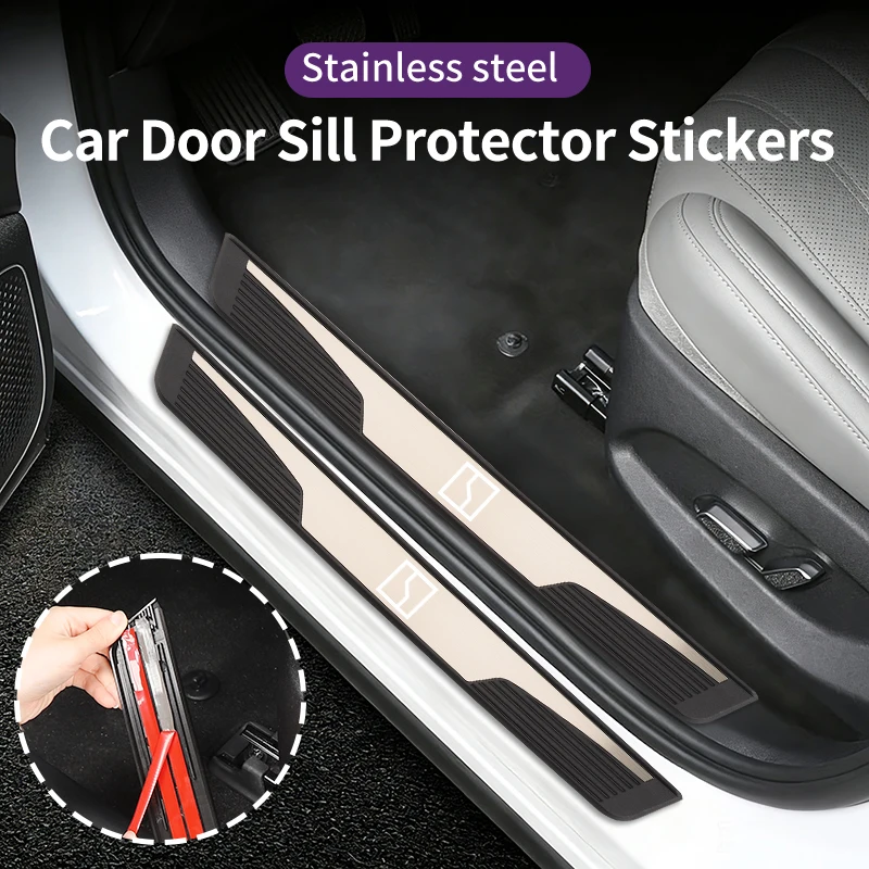 Universal Car Door Sill Protector Stickers Car Interior Accessories For Zeekr 001 FR 007GT EX1E MIX X 007 009 7X