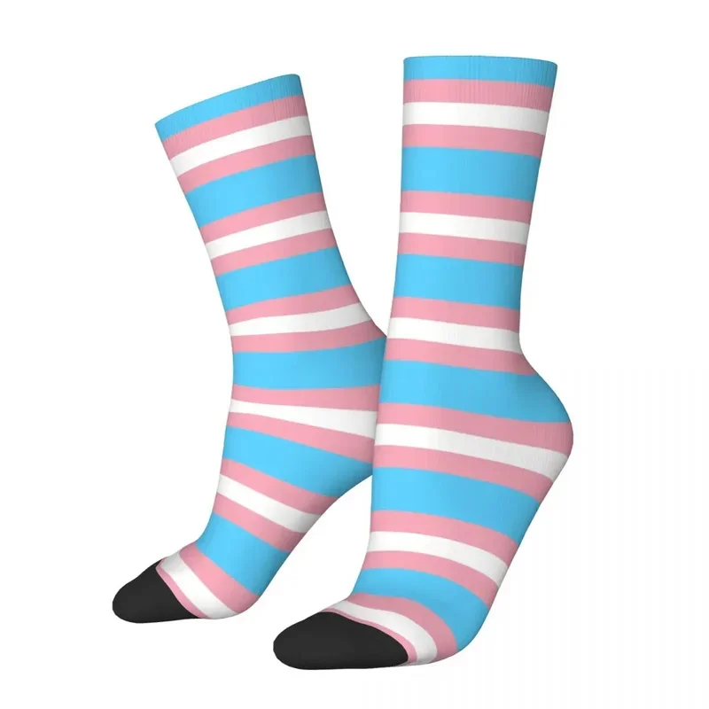 Y2K Transgender Flag Lgbt Pride Harajuku Super Soft Stockings All Season Long Socks Accessories For Man Woman Birthday Present