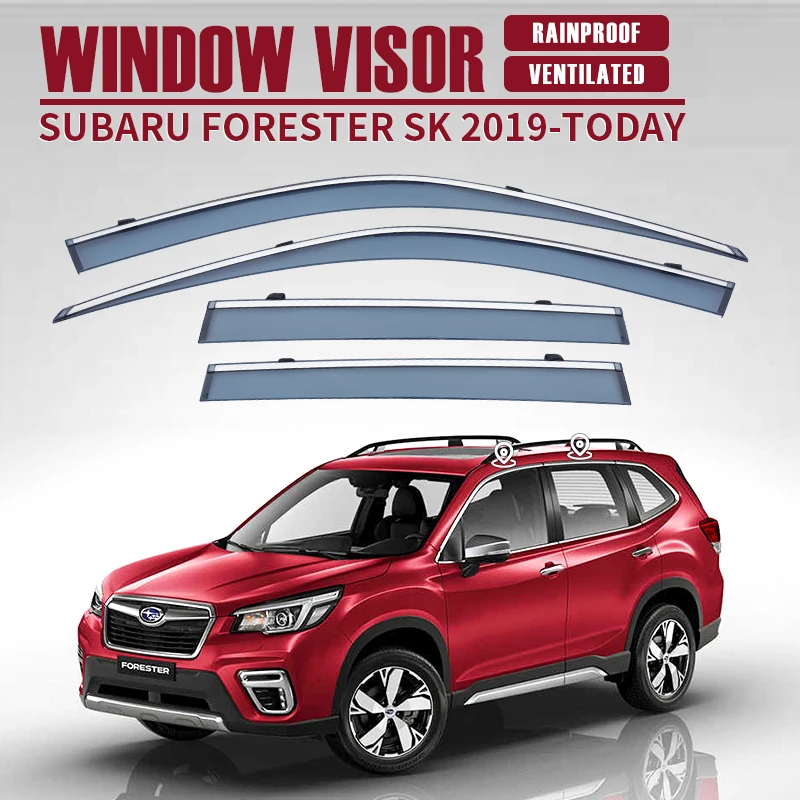 

Window Visor For Subaru Forester 2009-today Auto Door Visor Weathershields Window Protectors