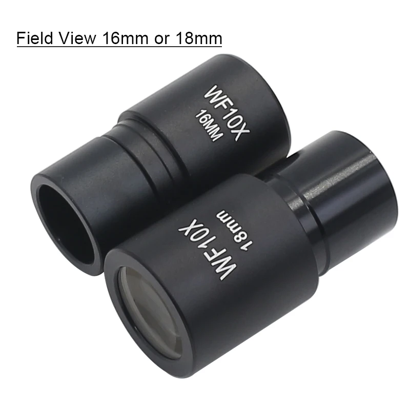 Imagem -02 - Peça de Campo Largo Wf10x Ocular Visão Campo 16 mm 18 mm para Microscópio Biológico Lente Óptica com ou sem Escala de Reticle 1
