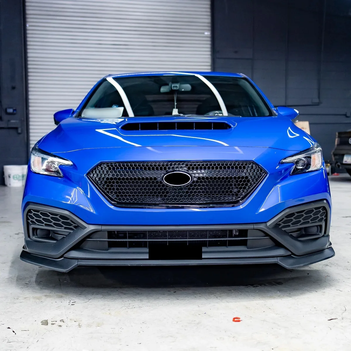 Para Subaru WRX VB 2022-2025 parachoques delantero superior rejilla de malla de panal Shell con ranura para insignia estilo JDM rejilla deportiva
