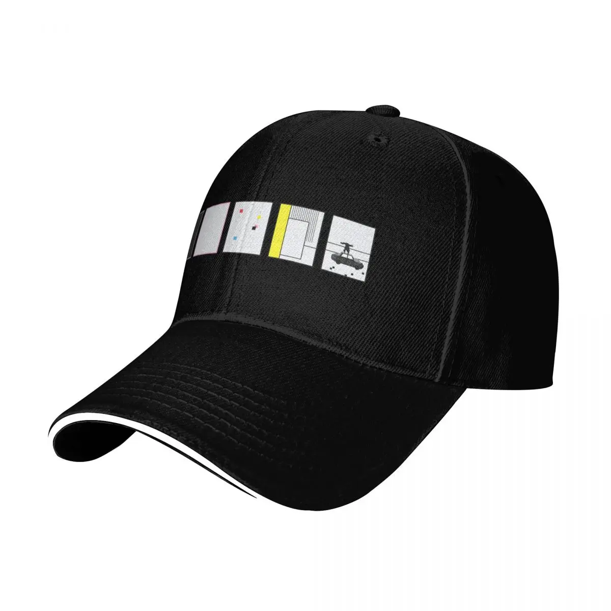 1975 discography 3! Baseball Cap Cotton Twill Breathable Contrast Two Tone Brim Snapback Flat Bill