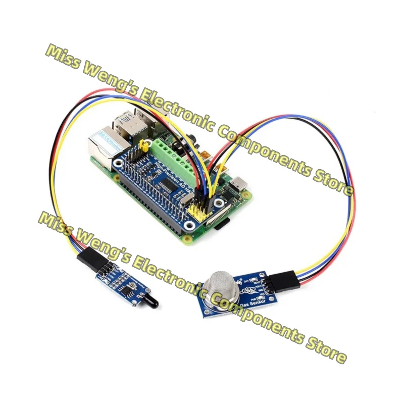 High precision AD expansion board module with 10 channel modulus ADS1263 High-Precision AD HAT