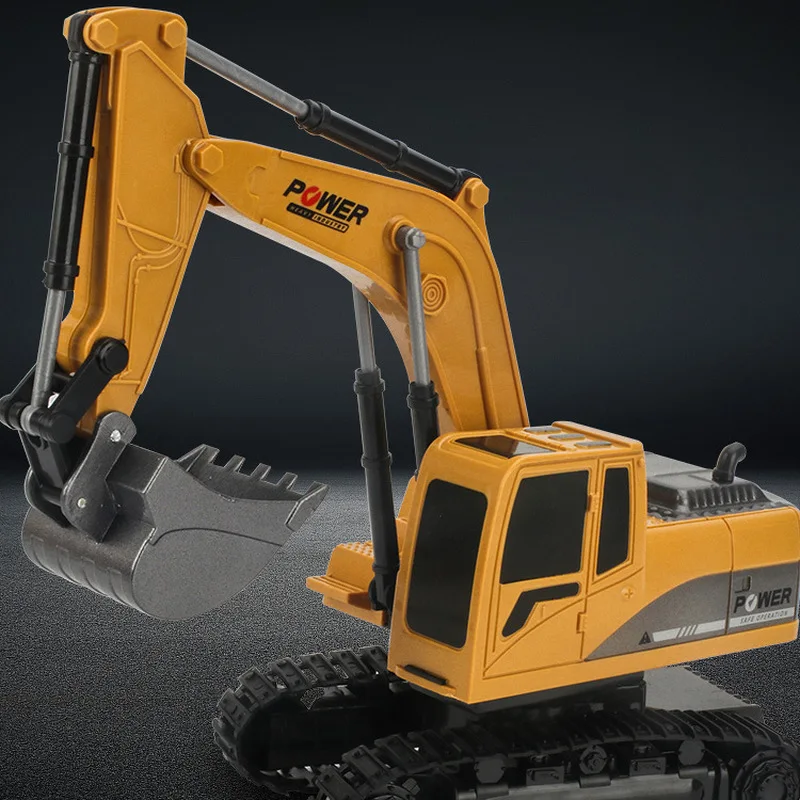 1:24 RC Car Excavator Radio Controlled Cars Tractor Model Large Engineering Vehicle Digging Soil Truck Toys For Boys Kids Gifts