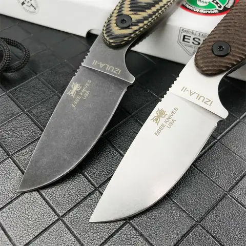 NY ESEE-Izula Fastbladskniv Djungelöverlevnadskniv D2-blad G10-handtag Utomhus EDC Camping Vandring Jakt Fickknivar 8 best sales knivar med fast blad - №8