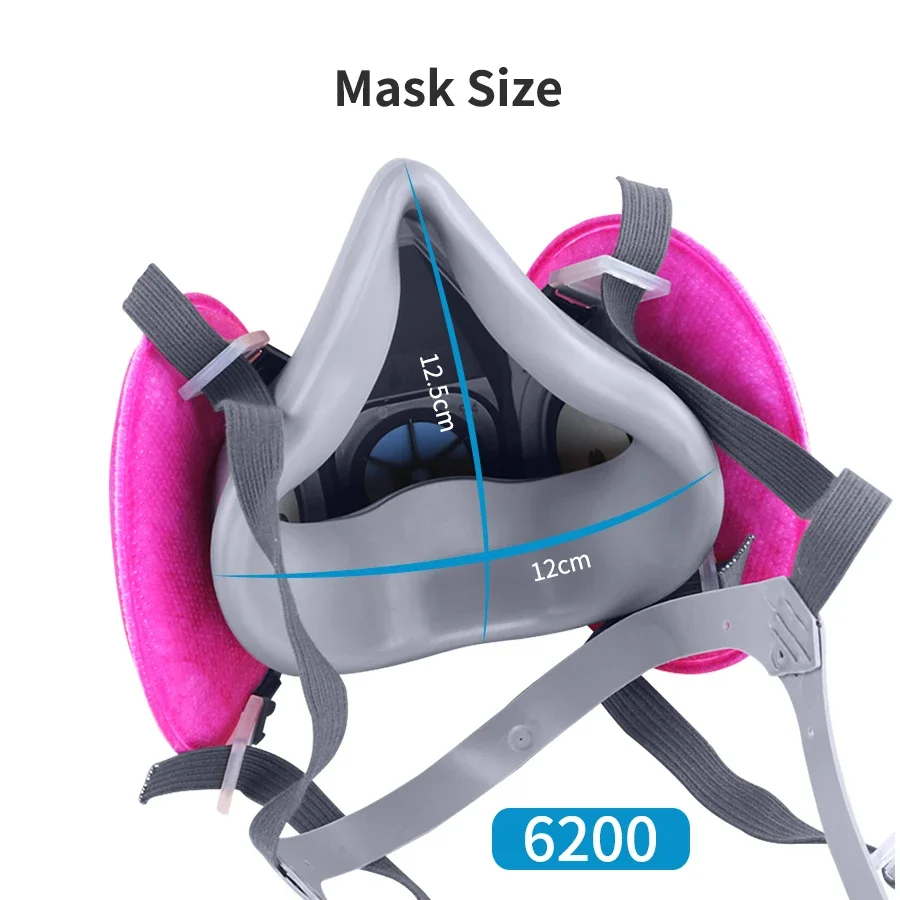 Protective Mask Dust Mask Spray Paint 6200 with 2091 P100 Anti Particle Filter Industrial Dustproof PM25 Acid Particle