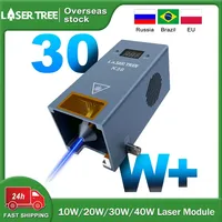 LASER TREE Laser Module 10W/20W/30W/40W Optical Power with Air Assist Laser Head TTL Blue Light for Engraver Cutting Wood Tools