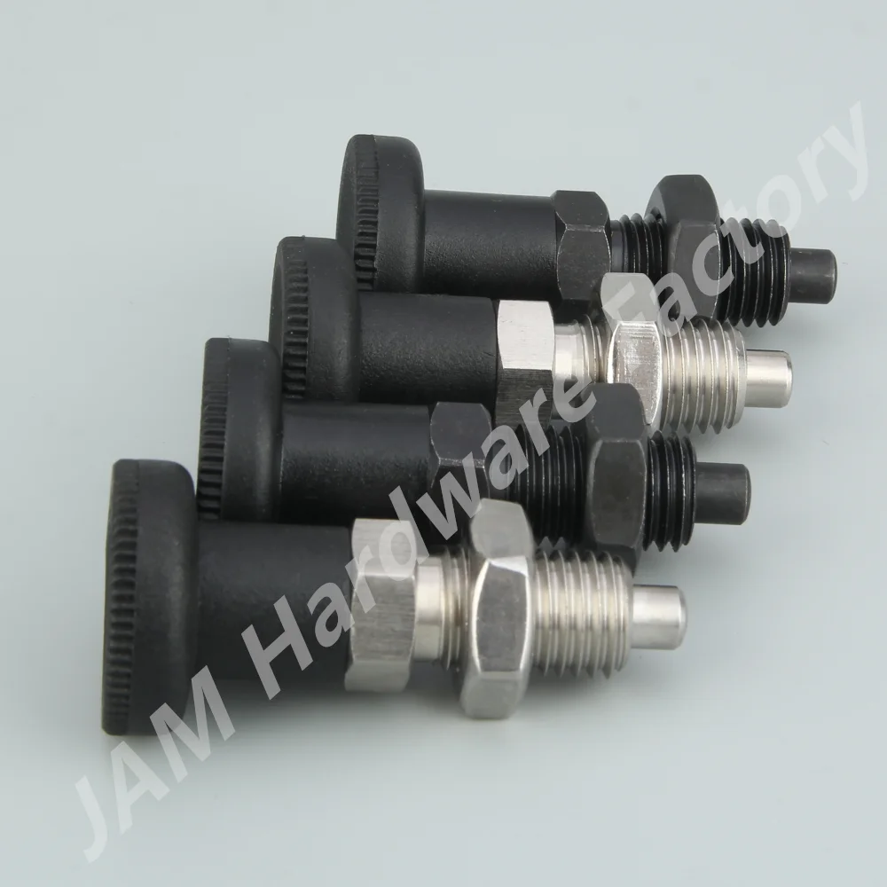 MJ220-B Range Non Lock-Out Spring Loaded Pins Plastic/Stainless Steel Knob Stainless/Carbon Steel Body Rapid Release Pin Locatin