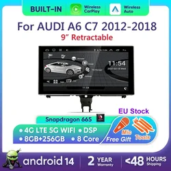 Android 14 CarPlay For Audi A6 C7 A7 2012~2018 MMI 3G RMC Car Multimedia Player Navigation Auto Radio Stereo GPS Touch Screen