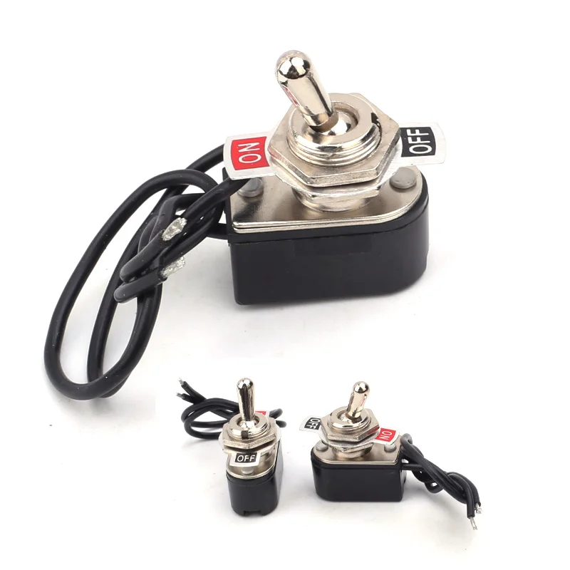 1PC AC 250V 6A On/Off Prewired Standard Toggle Switch With Wire Cable KNS-1 SPST Contacts Switch Electrical Equipment