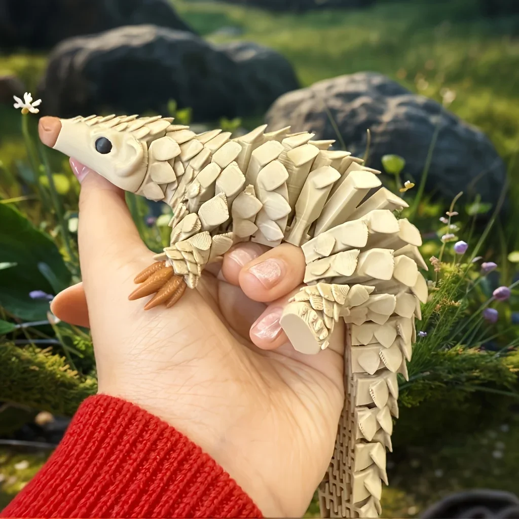 تمثال القنفذ الأنيمي المطبوع ثلاثي الأبعاد - ديكور حيوانات متدرج من البلاستيك المتين، لا حاجة للكهرباء للاستخدام الداخلي/الخارجي، Pe #1