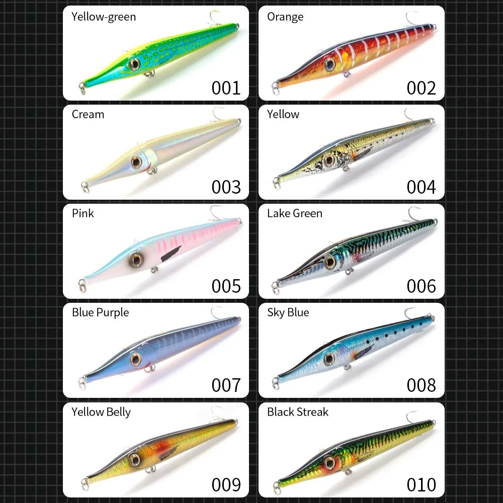 Hunthouse Needle Lure Pencil Lures Popper Pencil Baits Floating Sinking Stickbaits For Zargana Pike Topwater Bluefish Leurre