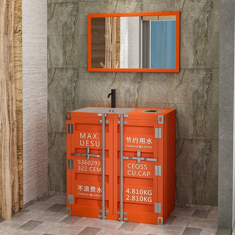 Bar personalized creative container retro washbasin industrial wind integrated floor color commercial washbasin basin cabinet