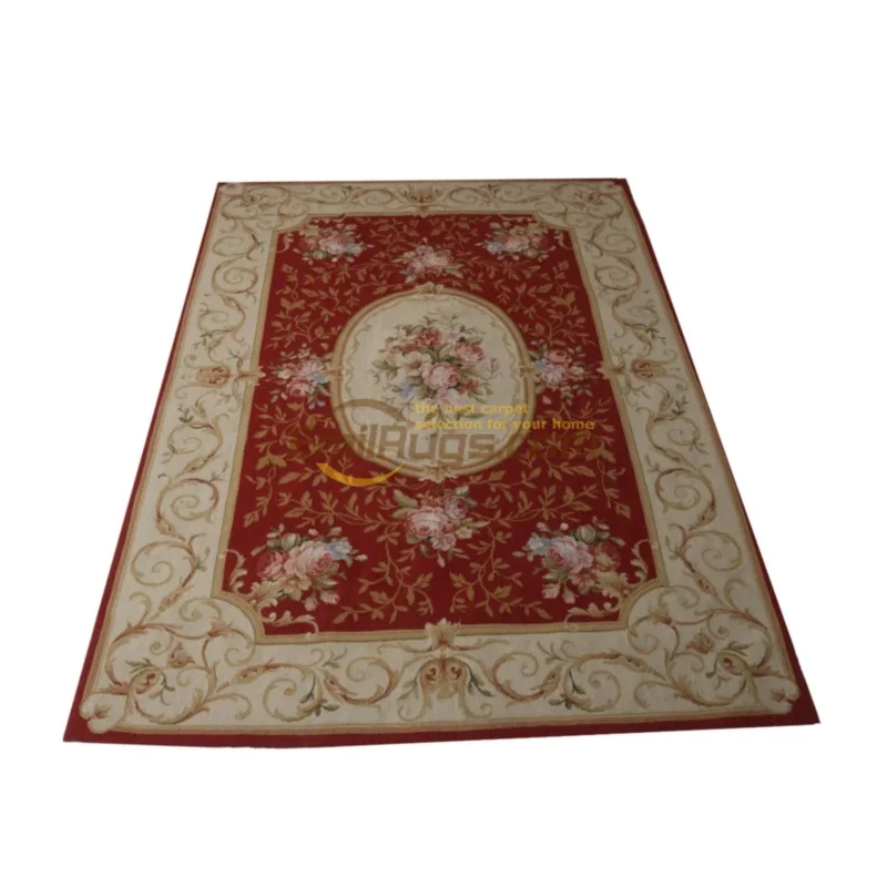 

Needlepoint Carpet, Handmade Wool Texture, French Palace Style Elegance